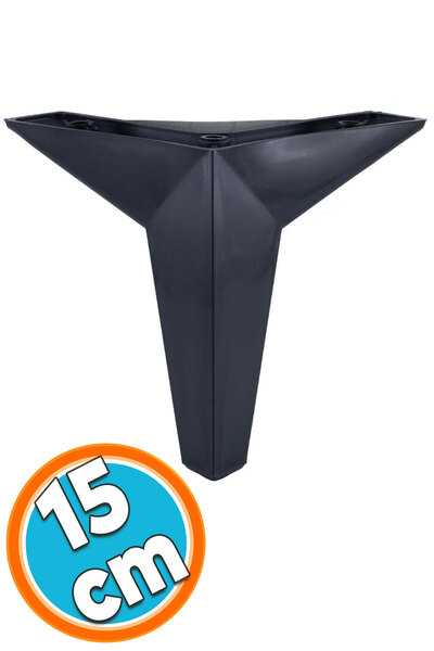 NZB Mobilya Kanepe Sehpa TV Ünitesi Koltuk Ayağı 15 cm Siyah Baza Ayak