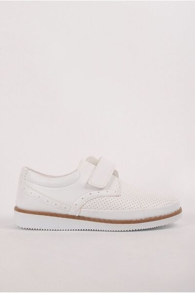 ÖZCAN White Suede Casual Shoes for Boys