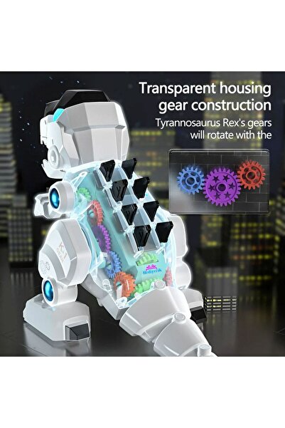 hediyecik Sesli Işıklı Haraketli Akıllı Robot Dinozor Yeşil