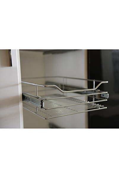YILDIZ AKSESUAR TR Teleskopik Raylı Frenli Lüks Dolap içi Çekmece 31.4 Cm