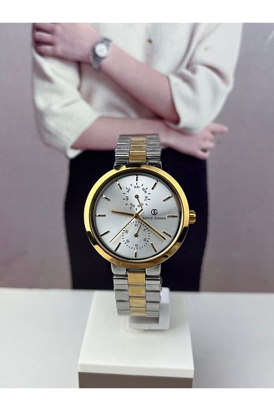DAVID GUNER Women's Wristwatch - 3 ATM Waterproof, Steel
