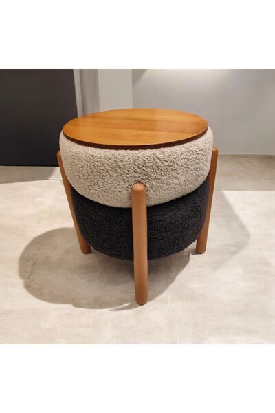 pufftable berceste sehpa sandık puf bir arada özel tasarım ahşap sehpa