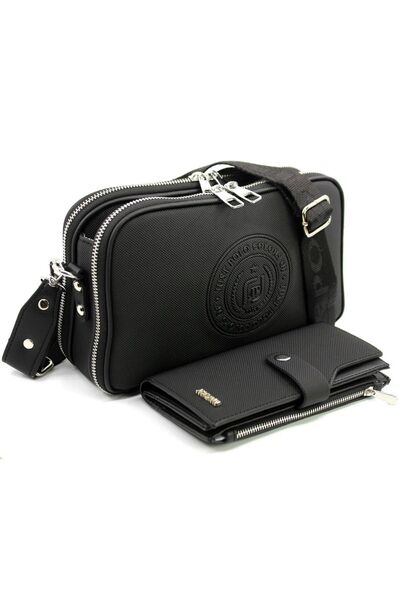 Just Polo طقم حقيبة كتف ومحفظة نسائية -440113mh