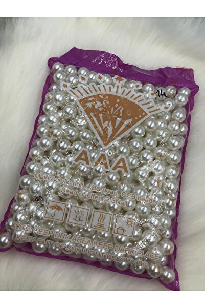 Caglar Accessories Mărgele de perle din plastic placate cu lux de culoare cre...