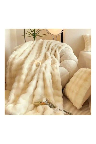 BALADI HOME COPY - Single Thick Rabbit Plush TV Blanket - Very Soft 1 Quality, Size 130 *155
