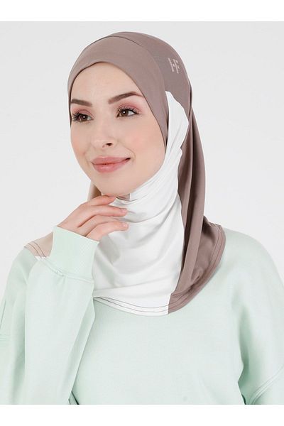 Ecardin Premium πολύχρωμο αθλητικό χιτζάμπ - Comfort Mink Cream Hijab