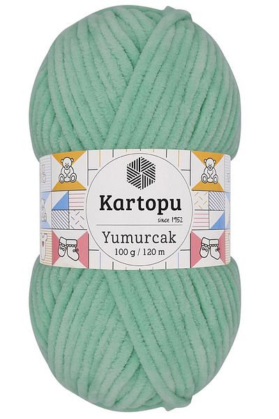 Kartopu Ipi Green Yumurcak Velvet Πλεκτό Χειροποίητο - K507