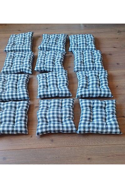 Marin Tasarım Evi GRAY Picnic and Chair Cushion - 12 Pieces 40x40