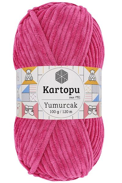 Kartopu Φούξια Yumurcak Velvet Knit - Ipi K734