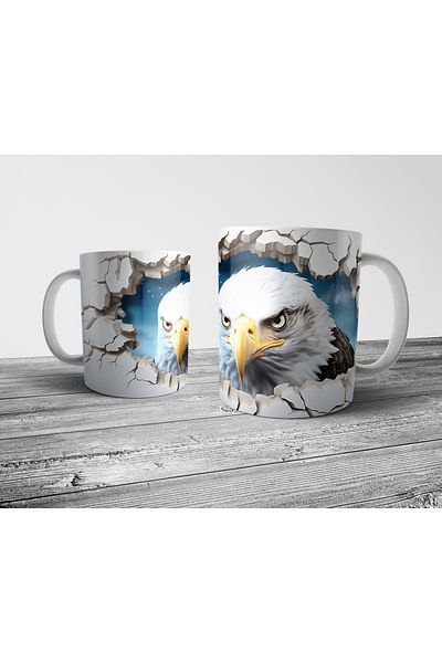 Pixxa Eagle Eagle Optical - Illusion Mug Cup Model 1