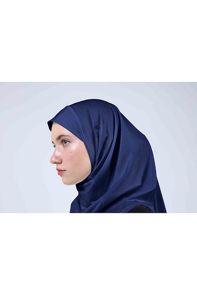 Ecardin Premium Sports Pro Hijab - Ultra Comfortable, Practical Porous Hijab Bonnet - Navy Blue