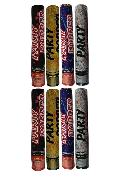 Genel Markalar 8'li Düğün Paketi Konfeti Seti=2 Adet Gümüş 2 Adet Karışık 2 A...