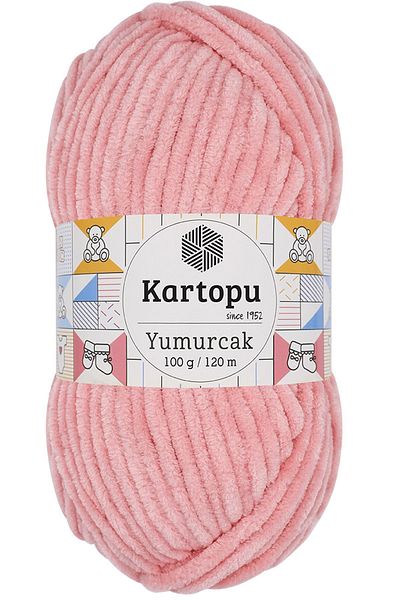 Kartopu Πλεκτό βελούδινο σε σκόνη ροζ αυγό - K777