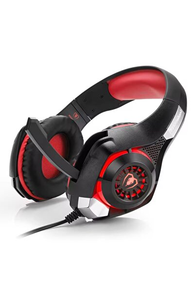 Aksesuarcı Oyuncu Kulaklık 3.5mm USB Kablolu Kafa Kulaklıklar Mic Ile LED Işı...