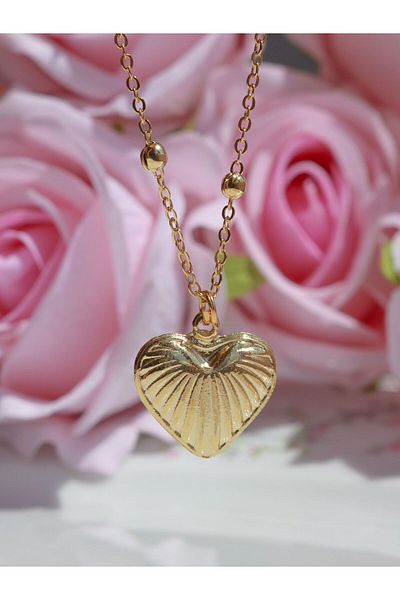Reorah Collection Barbara Heart Patterned Necklace