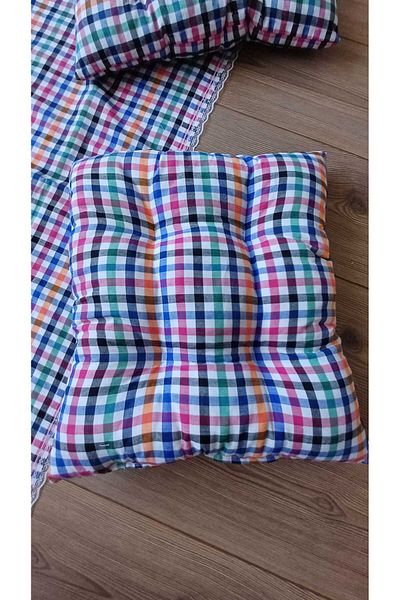 Marin Tasarım Evi 8 Pieces 40x40 Picnic and Chair Cushions - Multi-Purpose