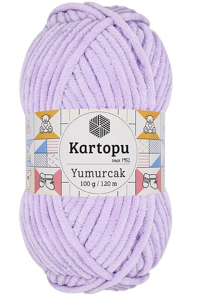 Kartopu Πλεκτό Χειροποίητο Βελούδινο Λιλά Yumurcak - K702