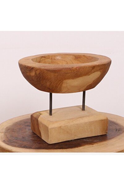 Mylamp CARVING - TEAK AĞACINDAN OYMA MASA ÜSTÜ DEKOR 22x18 cm