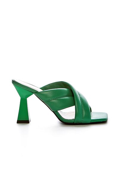 Valmenti Rachelle Women's Green Genuine Leather Slippers