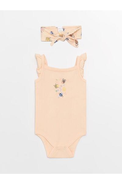 LC Waikiki Lcw Baby - Patterned Square Collar Set of 3 for Baby Girl