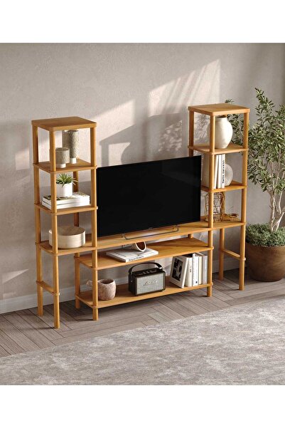 woodizy Doğal Masif Ahşap Egzotik TV Ünitesi