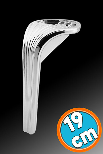 NZB Mobilya Kanepe Sehpa TV Ünitesi Koltuk Ayağı 19 cm Parlak Krom Baza Ayak