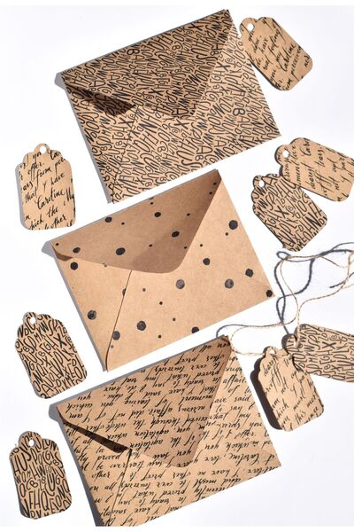 GÖKÇETasarım Kraft Zarf Seti *3' lü* Mektup, Hediye İçin