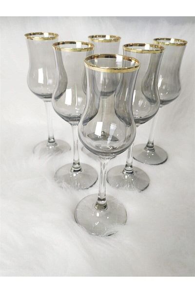 Paşabahçe Grappa 6 Person Coffee Glass Water Glass Set Dowry Set Goblet Champagne Glass Wine Glass