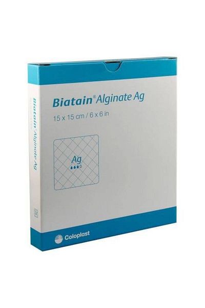 Coloplast غطاء جروح من Biatain Ag مقاس 15 سم * 15 سم