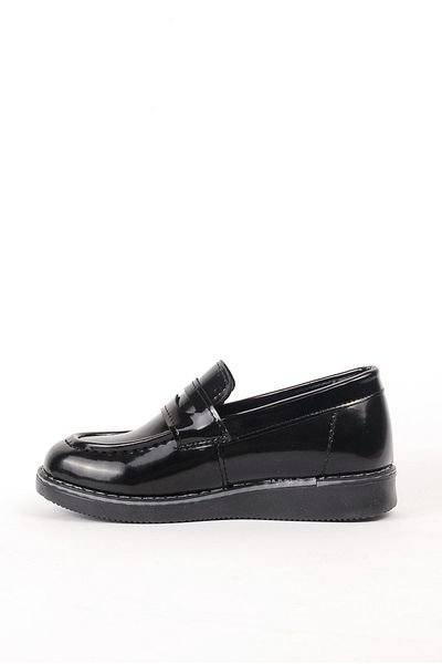 PİNGU Black Patent Leather Casual Shoes for Boys