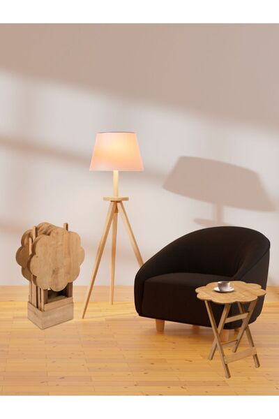 SECENART Secen Art Papatya Modeli Falez Çantalı 4'lü Zigon Sehpa Seti