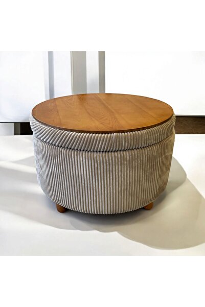 pufftable yakamoz orta sehpa puf sandık bir arada ceviz ayak