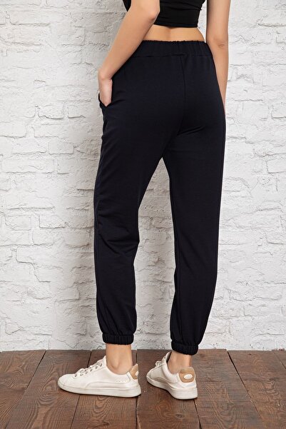 MyBen Γυναικεία μπλέ μπλέ τσέπη με λεπτομέρεια ελαστική φόρμα στο κάτω μέρος Slm046