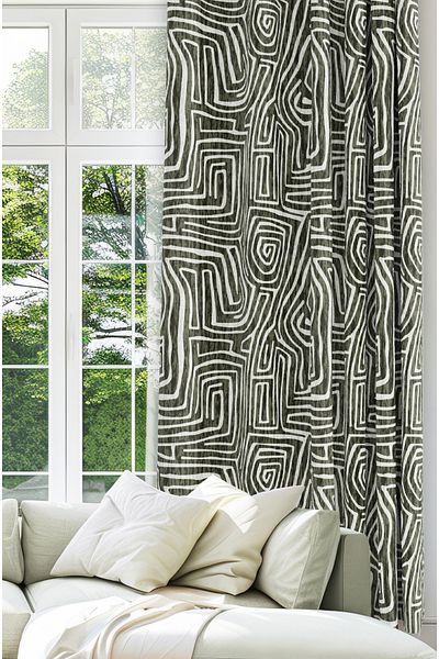 CANİLA Digital Printed Background Curtain Single Wing 140 X 270 cm Edge Fold Stitched