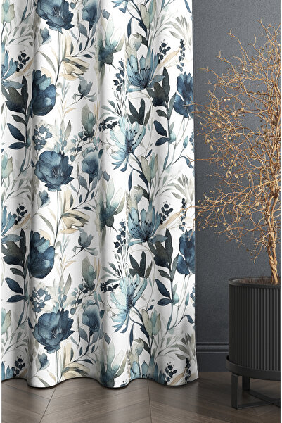 CANİLA Ψηφιακή τυπωμένη κουρτίνα φόντου Μονό φτερό 140 X 270 cm άκρη διπλωμένη ραμμένη