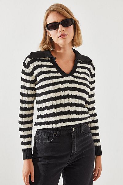 Bianco Lucci Chlupatý svetr Polo Neck - 20247505