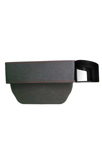 Techmaster Car Interior Seat Side Plastic Pocket Goods Compartment and Cup Holder Black