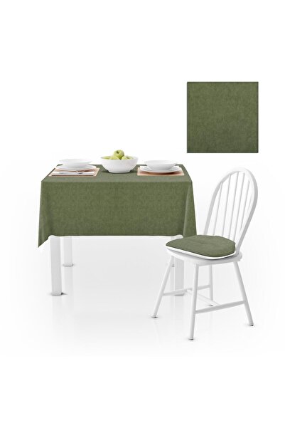 benimol Yeşil Düz Renk Petek Dokuma Masa Örtüsü 120x140