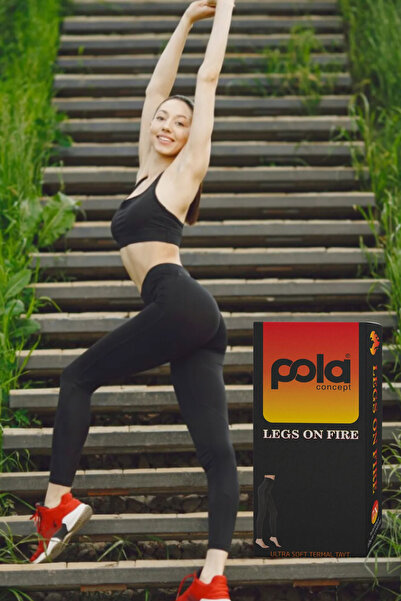 KRAL SOCKS Ultra Soft Black Thick Winter Leggings for Young Women