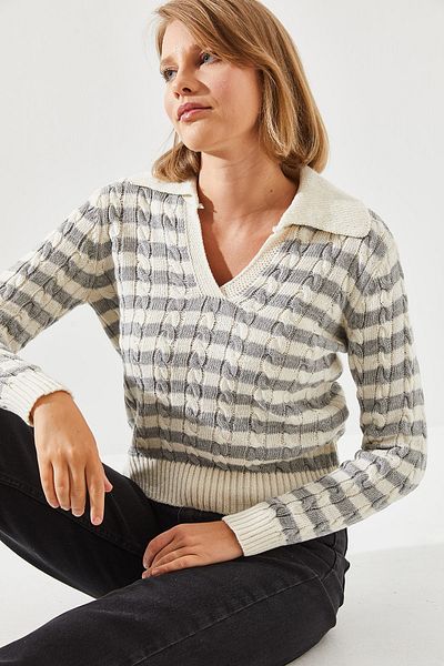 Bianco Lucci Chlupatý svetr Polo Neck - 20247505