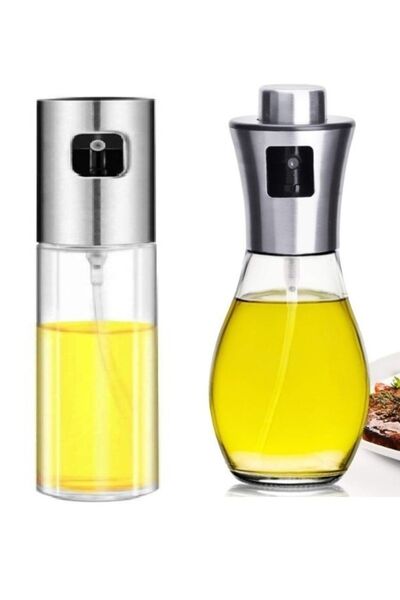 OZCMAX 2 Li Yağ Limon Sos Sirke Zeytinyağı Spreyi Yağ Şişesii Yağdanlık (eL)