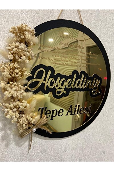 eslazerkesim Kapı Süsü Kişiye Özel Isimli Dekoratif Gold Pleksi Dış Kapı Süsü