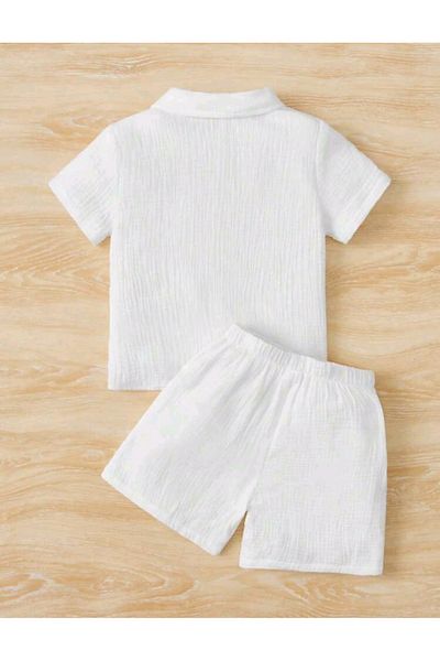 Little daisy Double Layer Set made of Organic muslin Fabric for Baby Boy