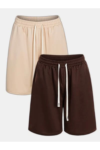 DAXİS Sportwear Company Men's Combed Cotton Shorts Set of 2
