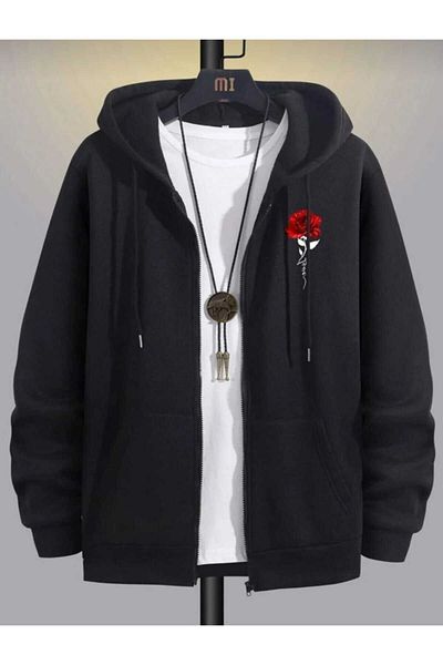 x-compass life ΖΑΚΕΤΑ ΜΕ ΚΟΥΚΟΥΛΑ ΜΕ φερμουάρ ROSE PRINTED