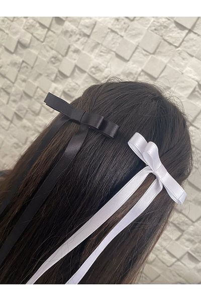 Demeter Collection 2-Piece Black and White Bow Hair Clip