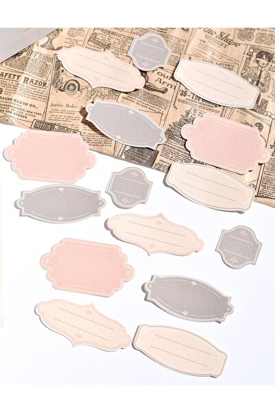 sticker Dokulu Label Sticker / Yapışkanlı Etiket / Scrapbook, Planner