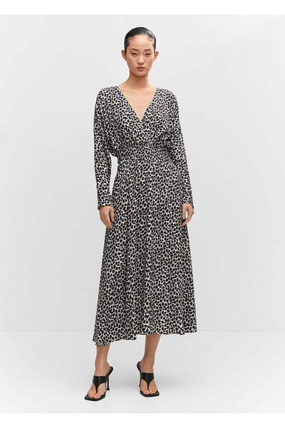 MANGO Woman Φόρεμα με ζαρωμένη λεπτομέρεια