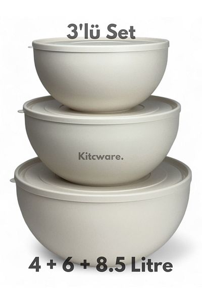 Kitcware حاوية تخزين، حاوية تخزين الدقيق، حوض العجين، مجموعة حاوية تخزين كبيرة الحجم بغطاء ناعم، 18.5 لتر