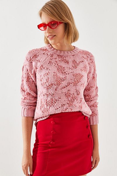 Bianco Lucci Knitwear Women's Sweater - 20246178 Model